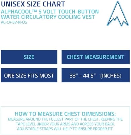 Alphacool 5V Touch Button Circulatory Cooling Vest – Rechargeable Battery Ice Pack Vest for Industrial Workers, Bikers, etc - Image 3