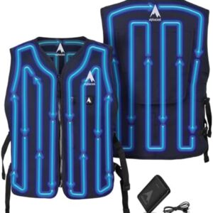Alphacool 5V Touch Button Circulatory Cooling Vest – Rechargeable Battery Ice Pack Vest for Industrial Workers, Bikers, etc
