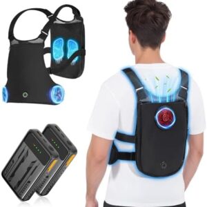 Cooling Vest with Fans Cooling Plate, Portable Wearable Fan with 2PCS 30000mAh Battery, Adjustable Air Conditioner Vest for Outdoor Work, Camping, Running, Cycling 4.0 4.0 out of 5 stars   (20)