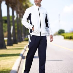 TBMPOY Men's Tracksuits Sweatsuits for Men Sweat Track Suits 2 Piece Casual Athletic Jogging Warm Up Full Zip Sets